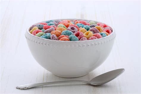 Delicious Kids Cereal Loops Stock Image Image Of Cornflakes Dessert