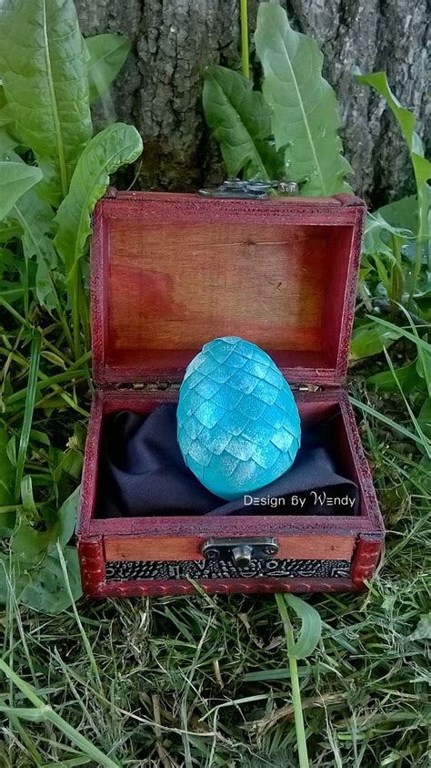 Dragon Egg Sea Mist And Dragon Story In Wooden Chest Iridescent