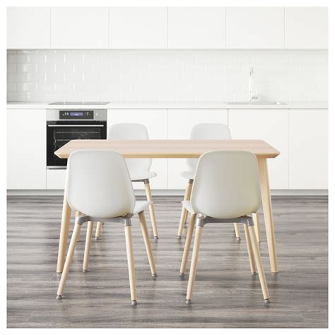 Products to combine gets safer with. LISABO / LEIFARNE ash veneer, white, Table and 4 chairs ...