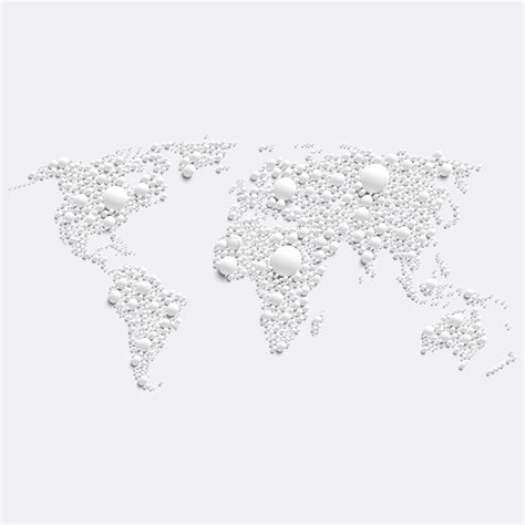 White World Map Made By Balls Vector Illustration 333984 Vector Art At