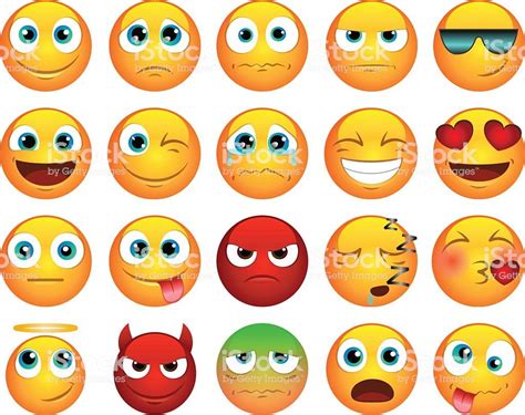 Emoticons Or Smileys Icons Set For Web Emoticon Icon Set Free