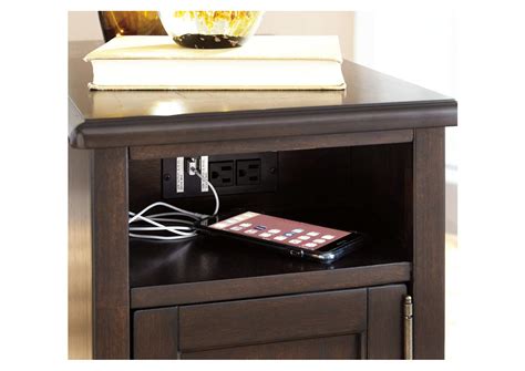 Barilanni Chairside End Table With Usb Ports And Outlets