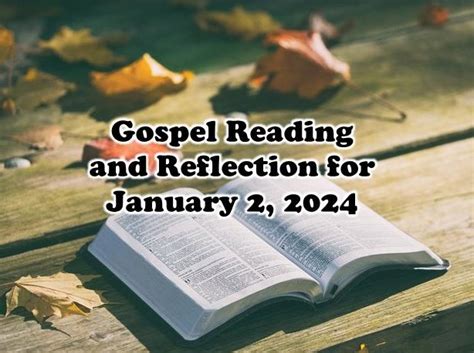 January 2 2024 Gospel Reading And Reflection PeoPlaid