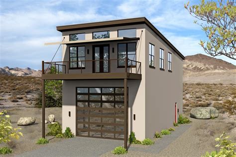 Plan 68461vr Modern Carriage House Plan With Sun Deck Carriage House