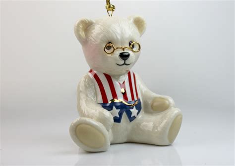 Lenox Christmas Ornament Teddy Bear Americana Teddy Roosevelt