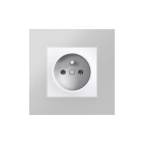 Single Socket Outlet With Pin Earth White Interra