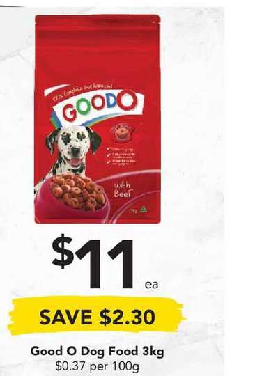 Good O Dog Food 3kg Offer At Drakes Au