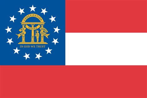 State Flag Of Georgia State Symbols Usa