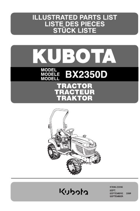 Download Kubota Bx 2350 D Bx2350d Spare Parts Ipl German