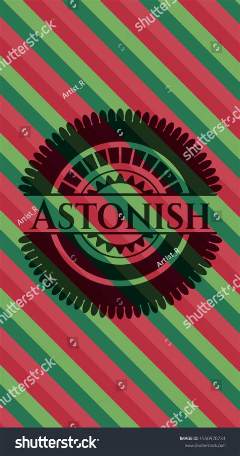 Astonish Christmas Badge Vector Illustration Detailed Stock Vector