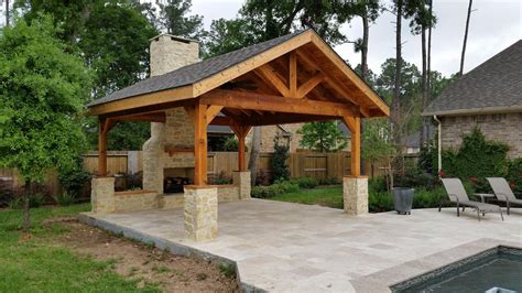 Having an outdoor, poolside kitchen allows you to entertain guests easily without having to run in and out of the house to retrieve food and refreshments. inground pool | Backyard pavilion, Pool builders, Outdoor ...