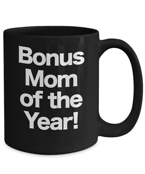 Bonus Mom Mug Black Coffee Cup Funny Gift For Mothers Day Worlds Best Stepmom Ebay
