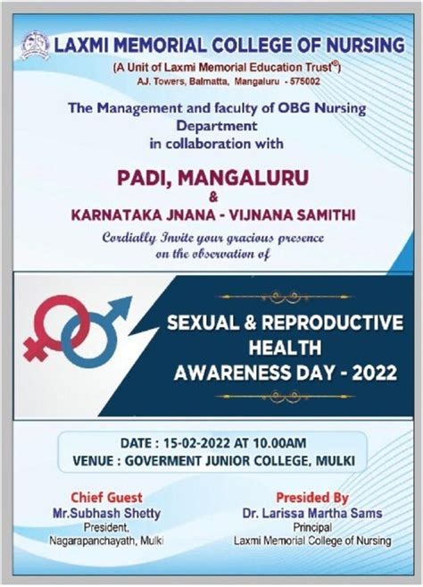 Sexual And Reproductive Health Awareness Day 2022 Laxmi Memorial