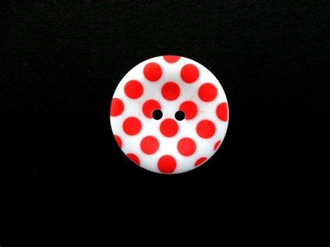 1 Riley Blake Button 1 Red Polka Dot Button Ships Etsy Red Polka