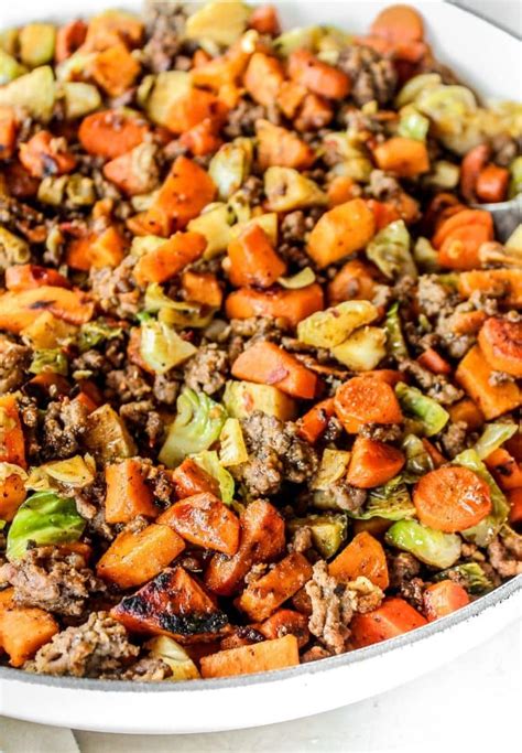 Ground Beef And Sweet Potato Skillet The Whole Cook