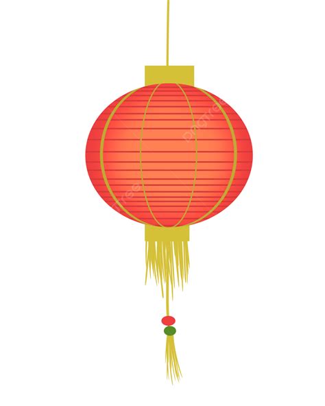 Lanterna Ou Lampion Chinesa Vermelha De Clipart Com Luz Acesa Png