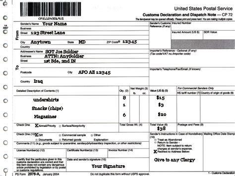 Fillable Usps Customs Form Printable Forms Free Online