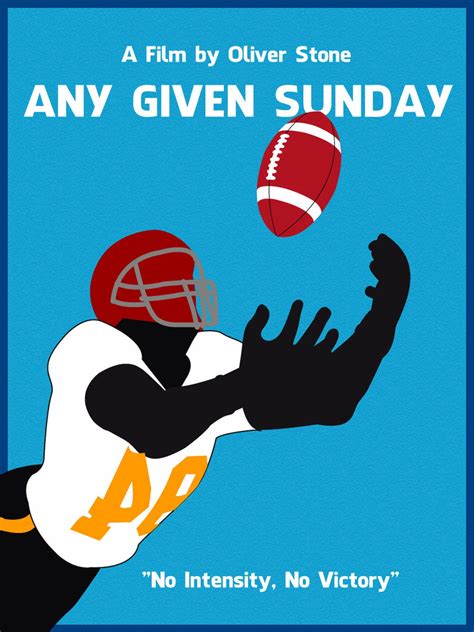 Any Given Sunday Minimalist Movie Poster Etsy