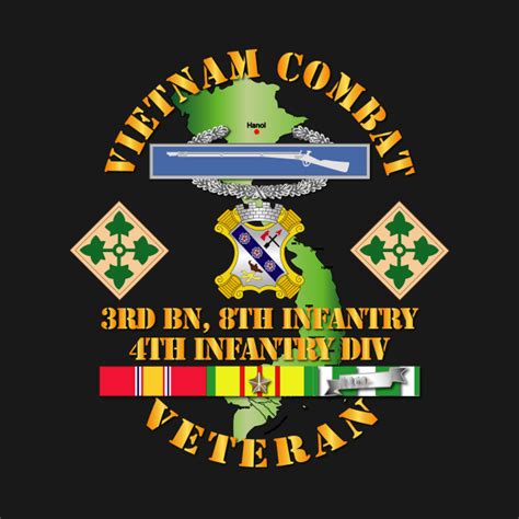 Vietnam Combat Infantry Veteran W 3rd Bn 8th Inf 4th Id Ssi Div T