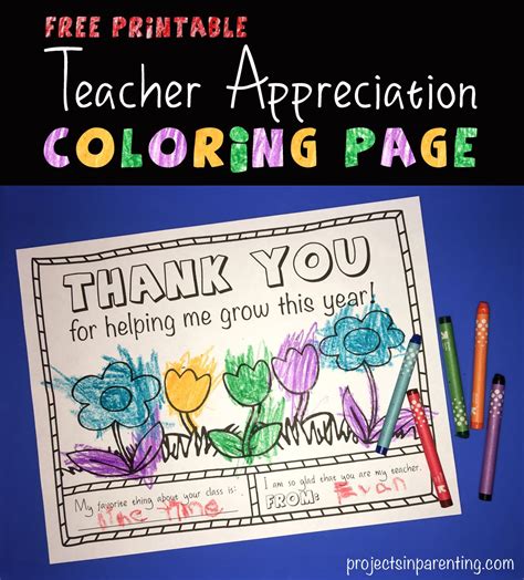 Teacher Appreciation Coloring Page Thank You T Free Printable