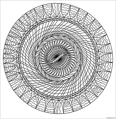 Mandala Abstract And Complex Coloring Page Free Coloring