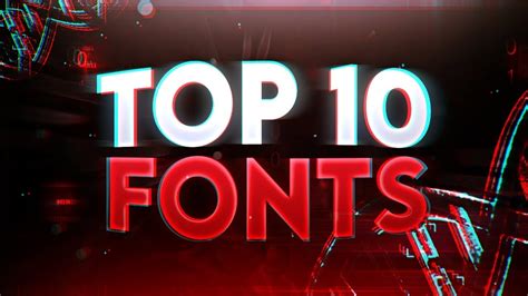Top 10 Best Free Fonts Free To Use Fonts For Youtube Graphic Design