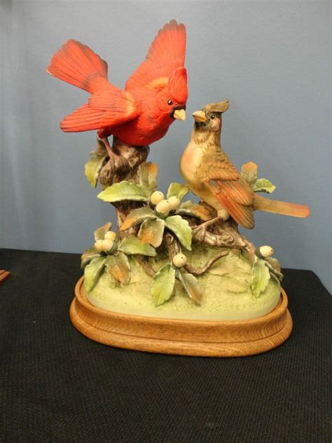 Andrea By Sadek Group Of Cardinals Figurine Figurines Red Birds