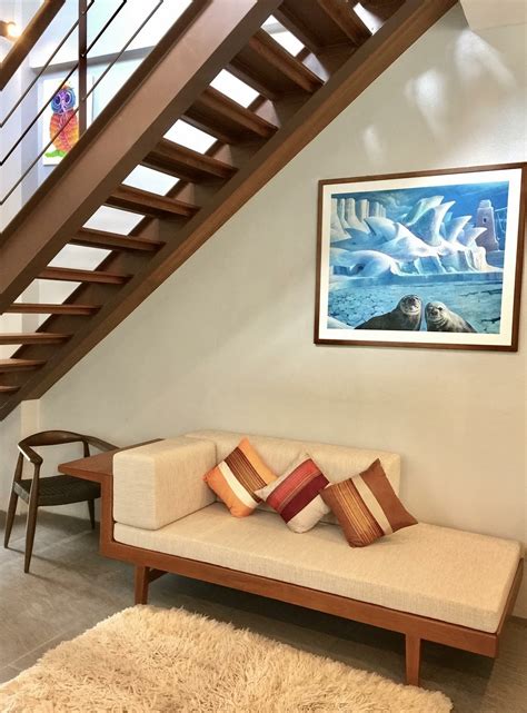 Loft bed a bunk bed is a perfect choice for your children's room as it offers two sleeping places without taking much of the room space. Day-bed/sofa under the stairs (With images) | Bed under ...