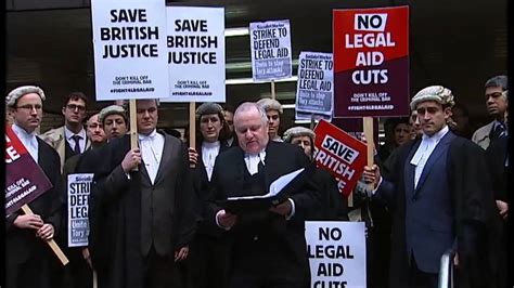 Barristers Walk Out Over Cuts To Legal Aid Youtube