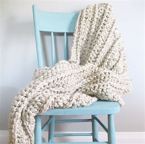Huge Knit Blanket Chunky Knit Blanket Yarn Blanket Wool Etsy