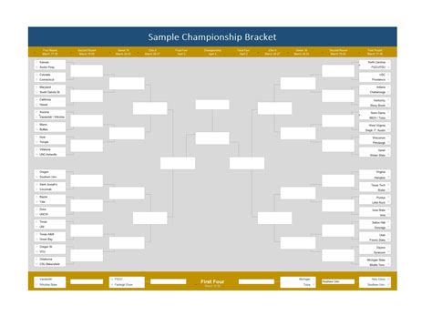 34 Blank Tournament Bracket Templates And100 Free For Blank Scheme
