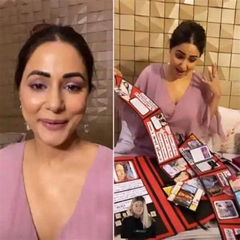 Hina Khan Gets Teary Eyed After She Receives A Heart Shaped Photo Album From Fans At Midnight