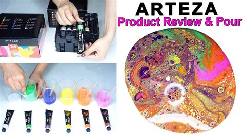 Fluid Acrylic Pouring Arteza Acrylic Review Youtube