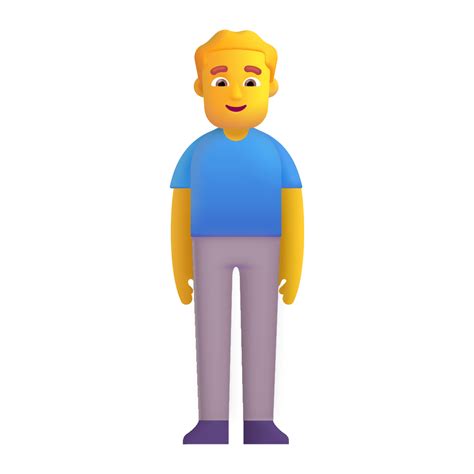 Man Standing 3d Default Icon Fluentui Emoji 3d Iconpack Microsoft