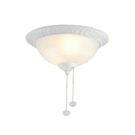 Light kit with frosted glass shade brings overhead. Shop Harbor Breeze 2-Light Matte white Incandescent ...