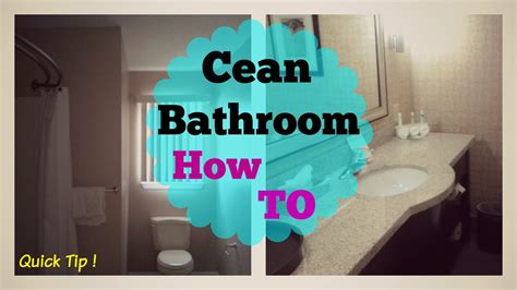 Keep Your Bathroom Clean Quicktip Youtube
