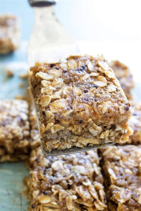 Pour half of the oat mixture into the prepared baking dish. No-Bake Quinoa & Oat Bars - A Dash of Sanity