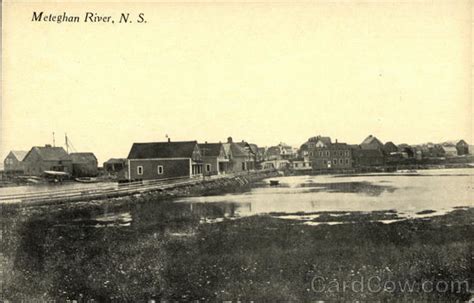 View Of Town Meteghan River Ns Canada Nova Scotia Postcard