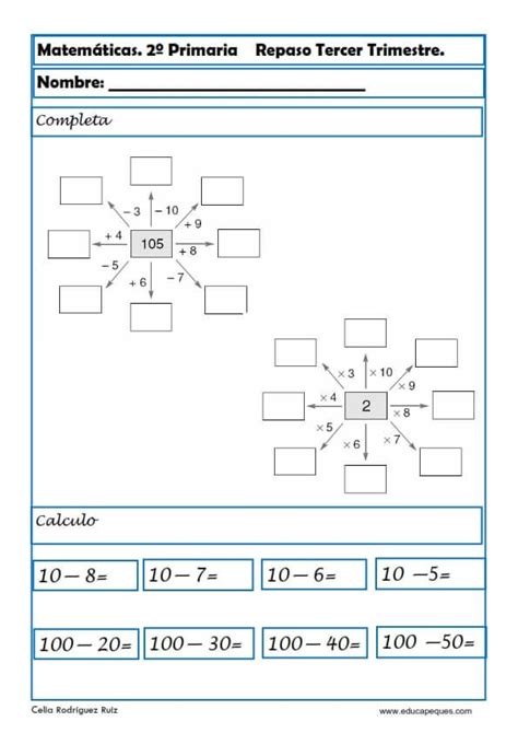 Resultado De Imagen Para Ejercicios De Matematica Segundo Grado