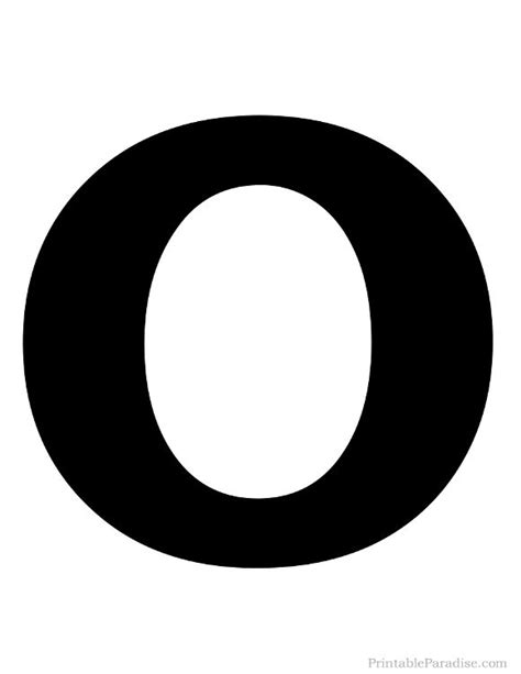 printable solid black letter o silhouette black letter lettering