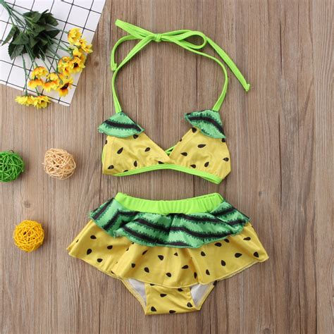 Itfabs New Kids Baby Girls Watermelon Bikini Set Swimwear Halter