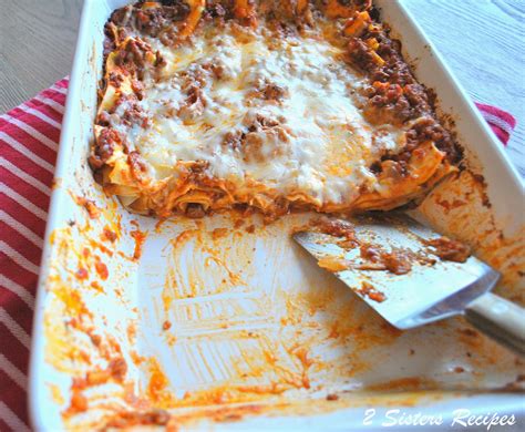 Easy Meat Lasagna With No Boil Noodles Lightened 2 Sisters Recipes