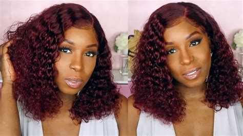 This Is The One Pre Colored Burgundy 99j Deep Wave Frontal Wig Install Ft Asteria Hair Youtube