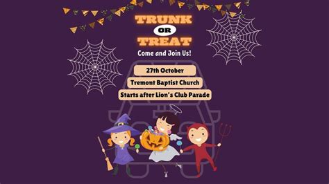 Trunk Or Treat At Tremont Baptist Tremont Baptist Church October 27