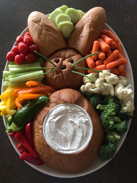Easter Veggie And Dip Tray Easter Brunch Food Veggie Tray Easter Buffet