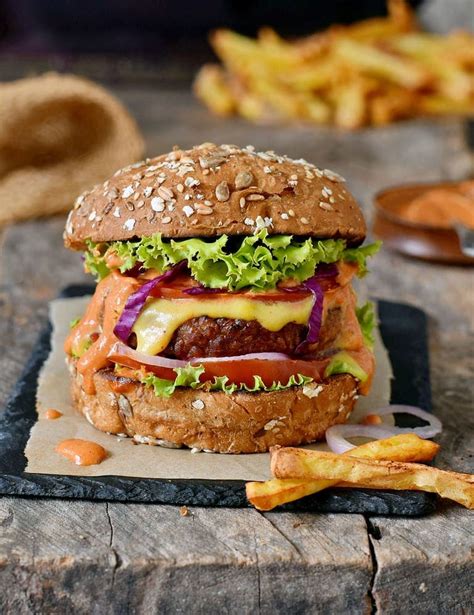 Vegan Burger With The Best Sauce Awesome Burger Review Elavegan