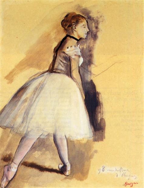 Dancer Standing Study 1872 Edgar Degas Oil Painting Degas