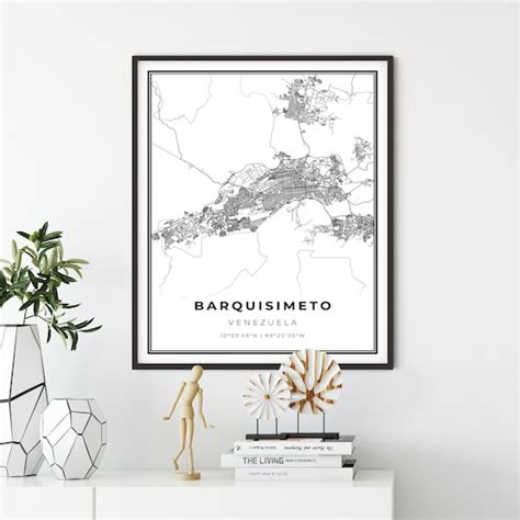 Barquisimeto Map Print Venezuela Map Art Poster Lara City Etsy