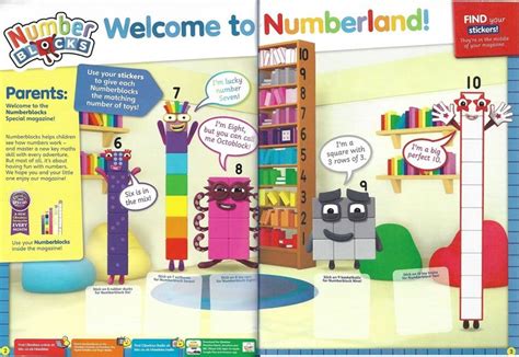 Numberblocks Special 2 Of Cbeebies Magazine Pages 1 2 Number Stickers