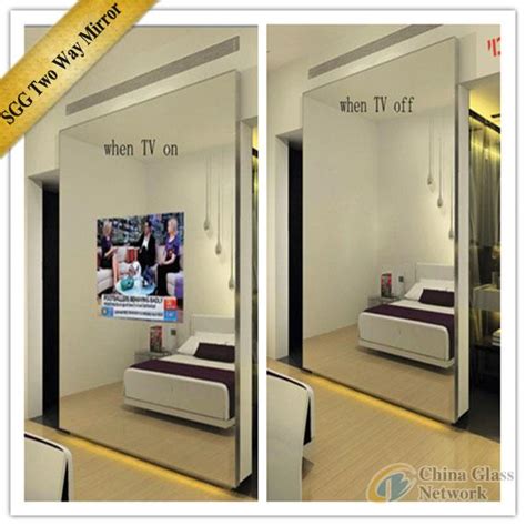 The grey dielectric tv mirror glass produces a tinted modern look. two way mirror see through mirror 2mm 3mm 4mm 5mm 6mm ...